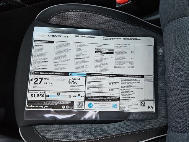 New 2026 Chevrolet TrailBlazer LT w/ Midnight Edition AWD/4WD image 17