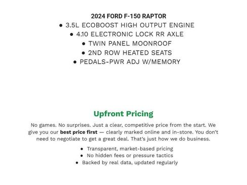 Certified 2024 Ford F150 Raptor AWD/4WD image 2