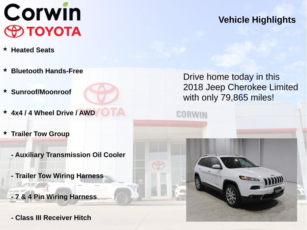 Used 2018 Jeep Cherokee Limited w/ Trailer Tow Group AWD/4WD image 7