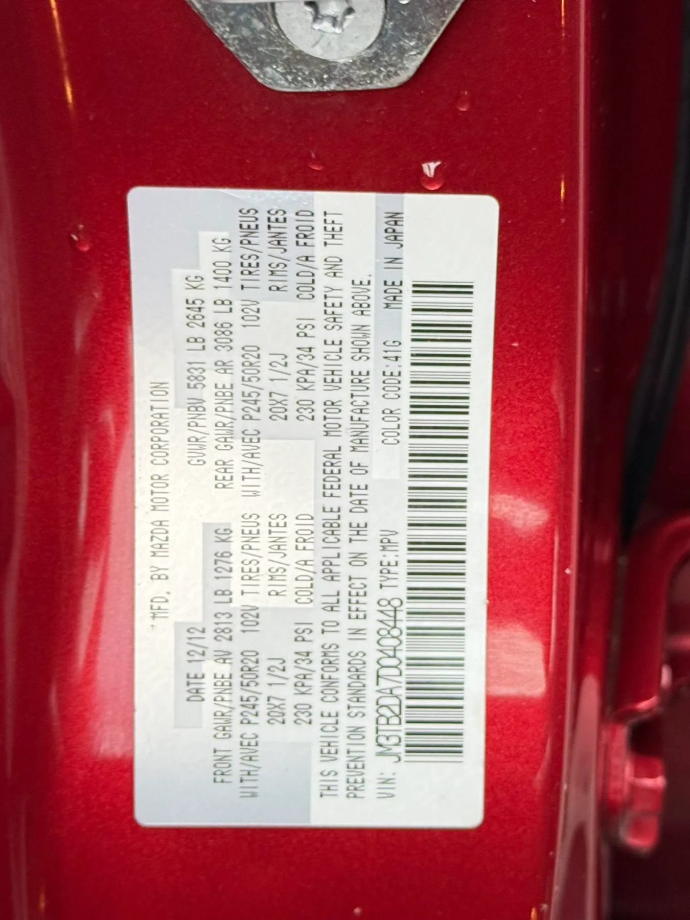 Used 2013 MAZDA CX-9 Grand Touring FWD image 38