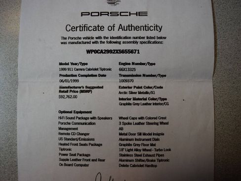Used 1999 Porsche 911 Cabriolet image 7
