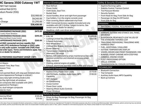 Used 2021 GMC Savana 3500 Work Van w/ Power Convenience Package image 6