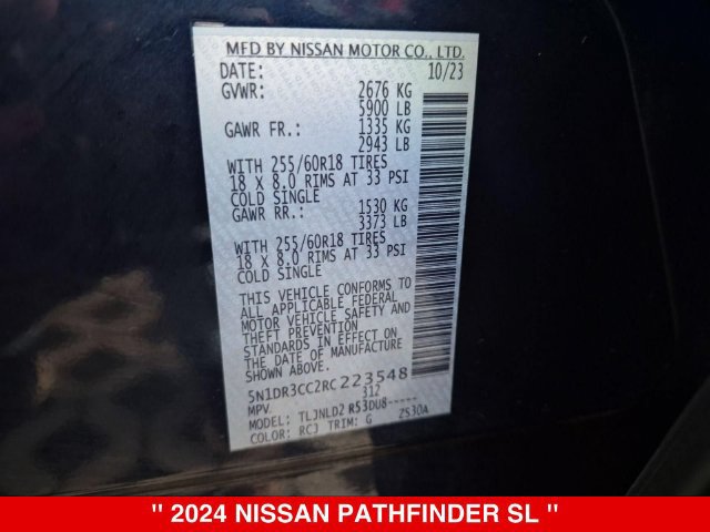 Certified 2024 Nissan Pathfinder SL AWD/4WD image 41
