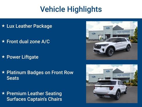 New 2026 Ford Explorer Platinum w/ LUX Leather Package image 3