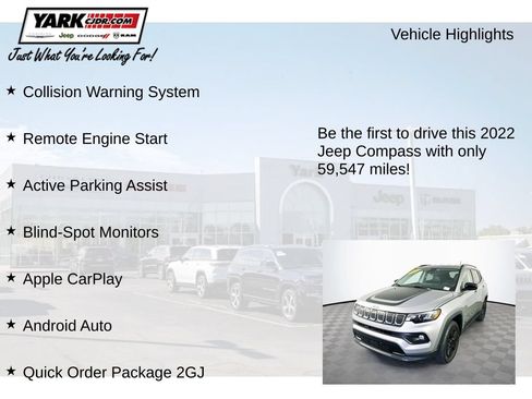 Certified 2022 Jeep Compass Latitude w/ Convenience Group AWD/4WD image 13