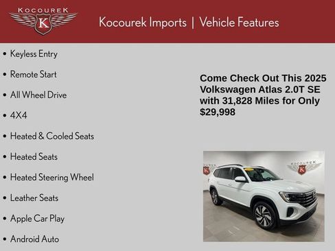 Used 2025 Volkswagen Atlas SE image 28