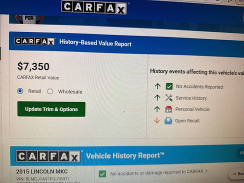 Used 2015 Lincoln MKC FWD w/ Equipment Group 101A Select image 11