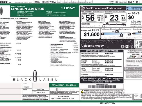 Used 2023 Lincoln Aviator Black Label Grand Touring w/ Class IV Trailer Tow Package AWD/4WD image 12