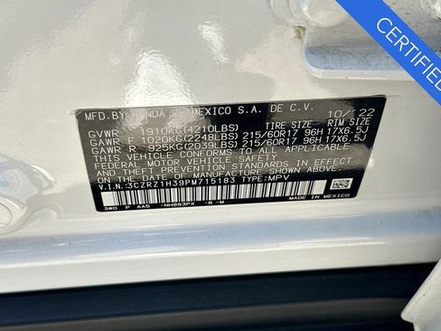 Certified 2023 Honda HR-V LX image 32