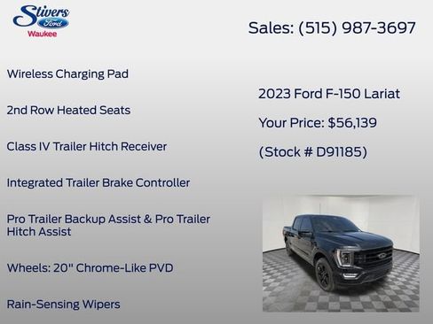 Used 2023 Ford F150 Lariat w/ Equipment Group 502A High AWD/4WD image 28