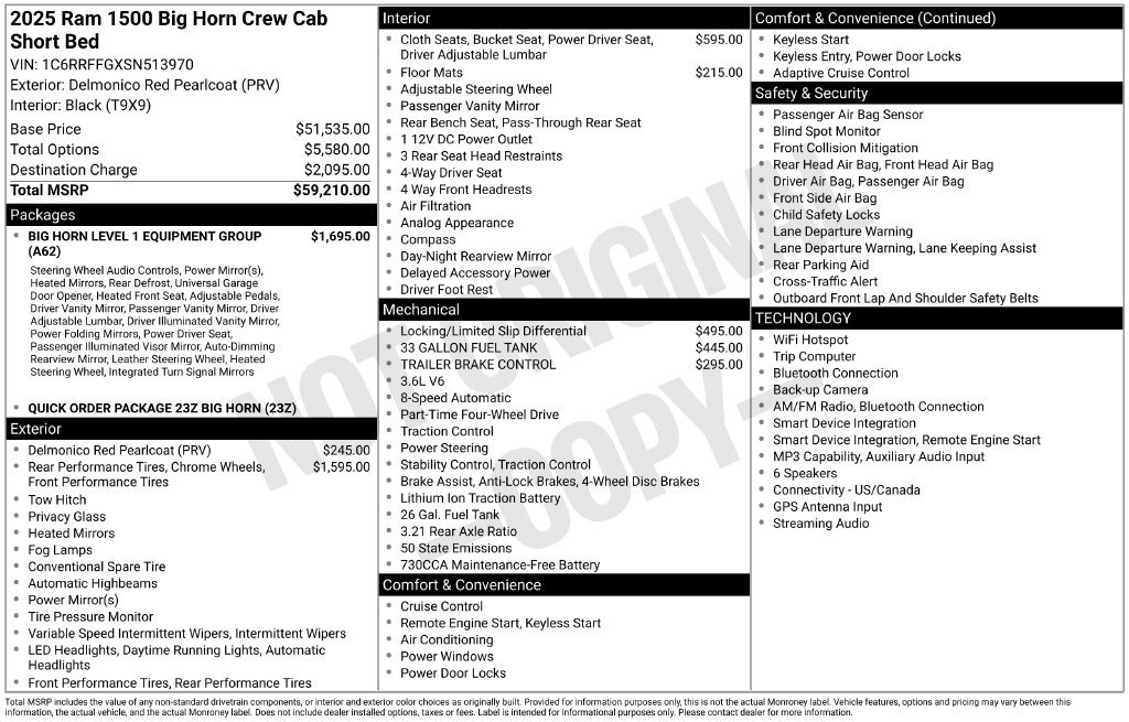 Used 2025 RAM 1500 Big Horn AWD/4WD image 6