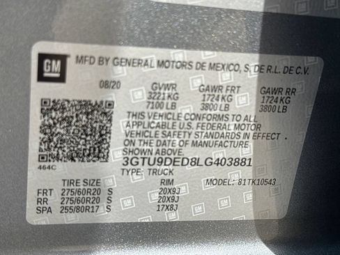 Certified 2020 GMC Sierra 1500 SLT w/ SLT Premium Plus Package AWD/4WD image 44
