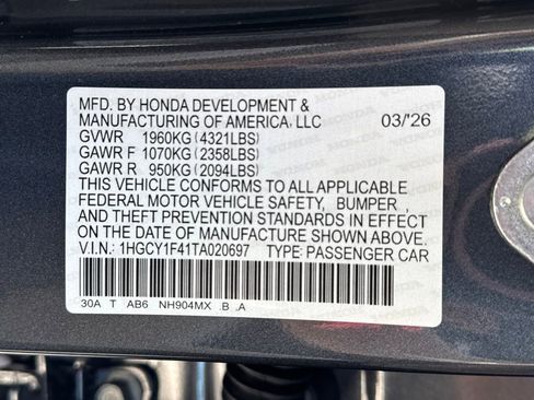 New 2026 Honda Accord SE image 26
