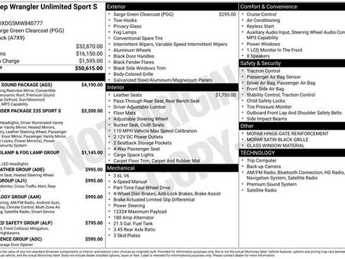 Used 2021 Jeep Wrangler Unlimited Sport w/ Sun And Sound Package image 14