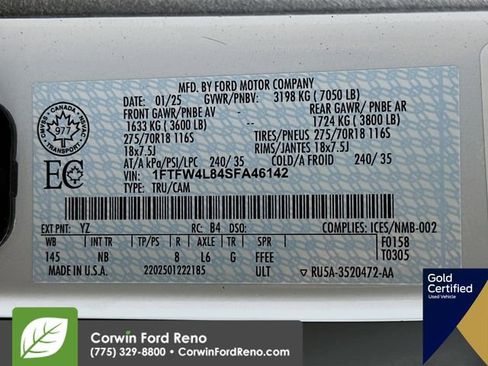 Certified 2025 Ford F150 Tremor w/ Equipment Group 402A High AWD/4WD image 36