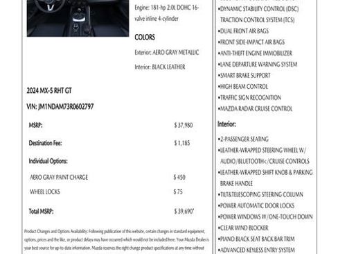 Used 2024 MAZDA MX-5 Miata RF Grand Touring image 5