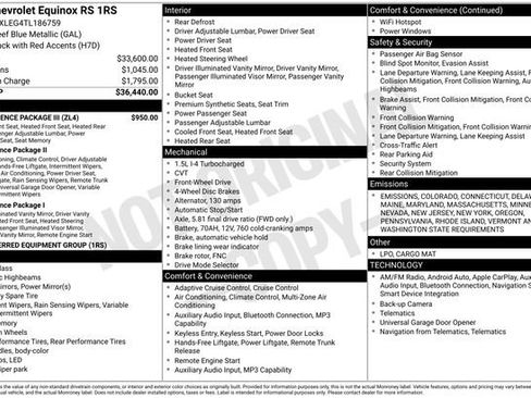 New 2026 Chevrolet Equinox RS w/ Convenience Package III image 15