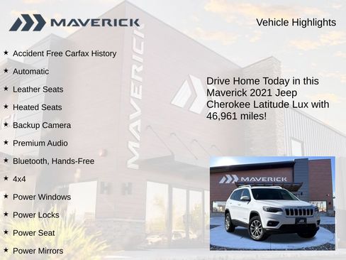 Used 2021 Jeep Cherokee Latitude Lux w/ Comfort/Convenience Group AWD/4WD image 5