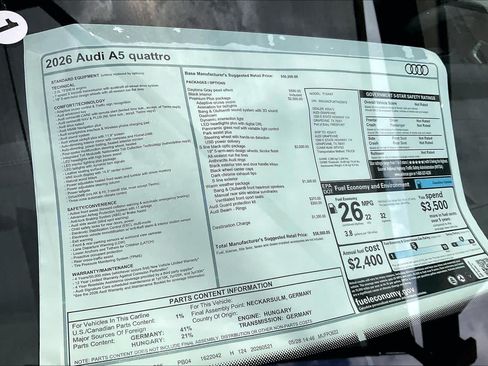 New 2026 Audi A5 2.0T Premium Plus AWD/4WD image 18