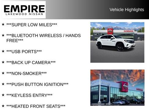 Used 2023 Volkswagen Atlas Cross Sport SE w/ Panoramic Sunroof Package AWD/4WD image 2