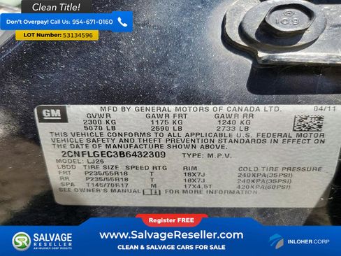 Used 2011 Chevrolet Equinox LTZ AWD/4WD image 16