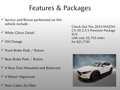Certified 2023 MAZDA CX-30 AWD 2.5 S w/ Premium Package image 2