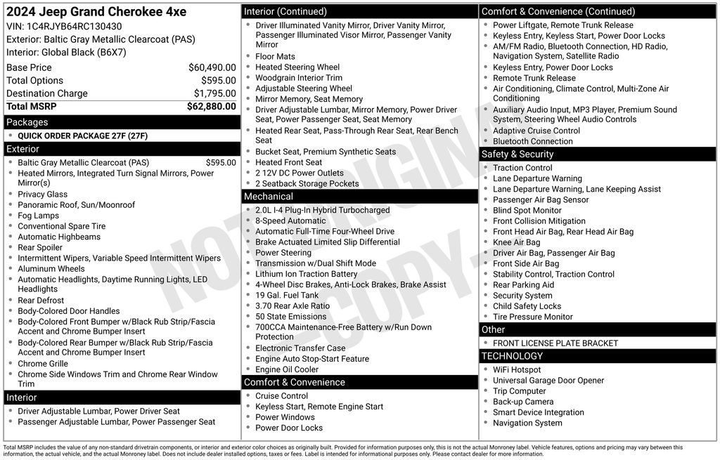 New 2024 Jeep Grand Cherokee Limited 4xe AWD/4WD image 6