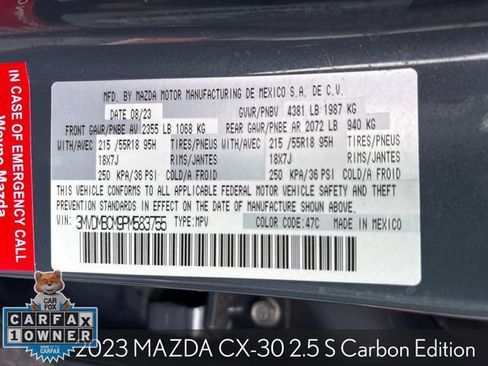 Used 2023 MAZDA CX-30 AWD 2.5 S w/ Preferred Package image 5