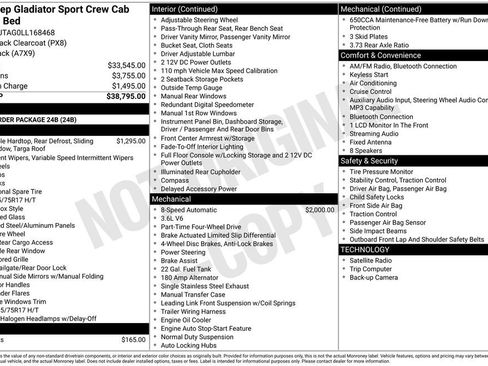 Certified 2020 Jeep Gladiator Sport AWD/4WD image 38