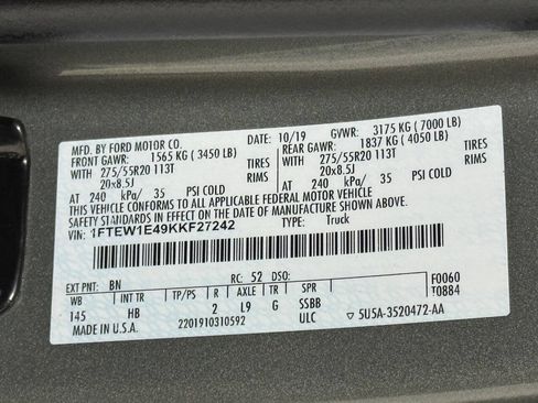 Used 2019 Ford F150 Lariat AWD/4WD image 87