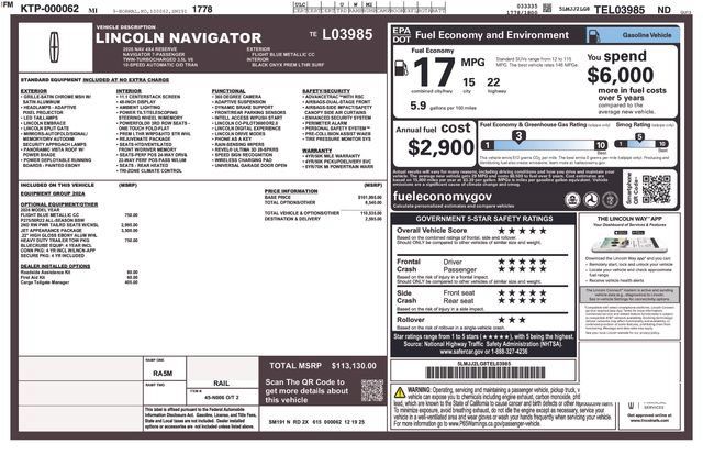 New 2026 Lincoln Navigator Reserve w/ Jet Appearance Package AWD/4WD image 27