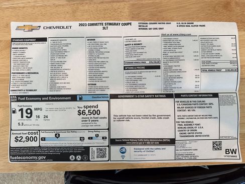 Used 2023 Chevrolet Corvette Stingray Premium Cpe w/ Z51 Performance Package image 40