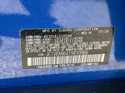New 2026 Subaru WRX Limited AWD/4WD image 30
