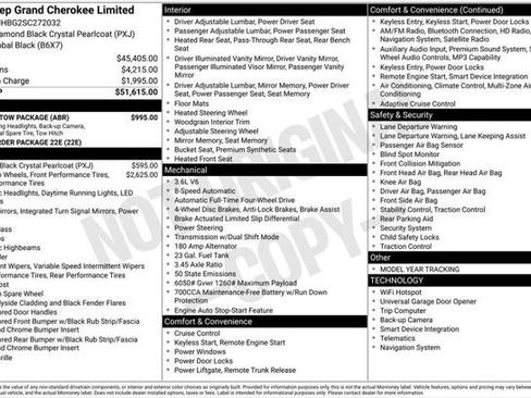 Certified 2025 Jeep Grand Cherokee Limited w/ Trailer Tow Package AWD/4WD image 9