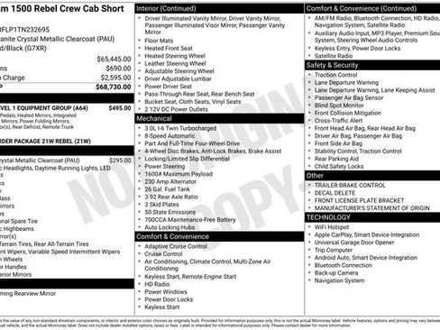 New 2026 RAM 1500 Rebel w/ Rebel Level 1 Equipment Group AWD/4WD image 19