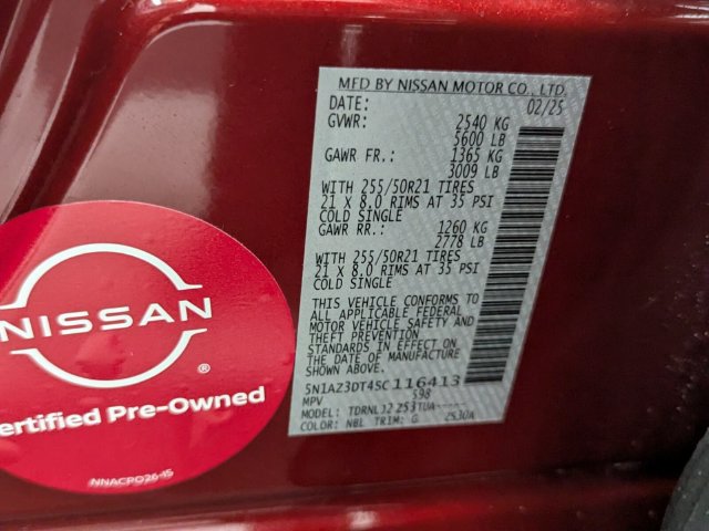 Used 2025 Nissan Murano Platinum w/ Cargo Package AWD/4WD image 35