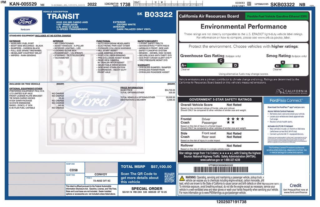 Used 2025 Ford Transit 250 148 Medium Roof Extended AWD image 7