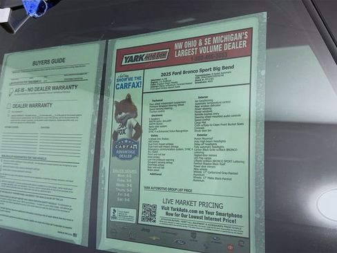 Certified 2025 Ford Bronco Sport Big Bend w/ Convenience Package AWD/4WD image 15