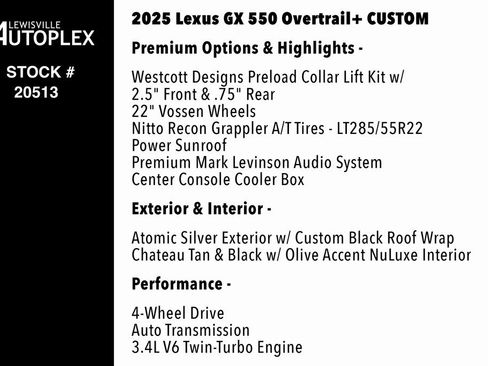 Used 2025 Lexus GX 550 image 2