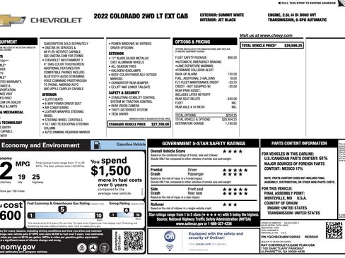 Used 2022 Chevrolet Colorado LT w/ Fleet Safety Package RWD image 5