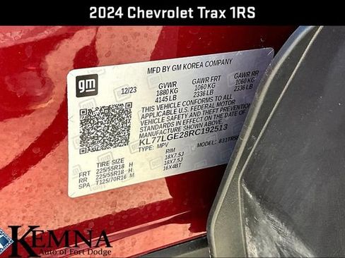 Used 2024 Chevrolet Trax RS w/ Driver Confidence Package image 20