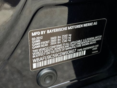Used 2012 BMW 550i xDrive Sedan AWD/4WD image 55