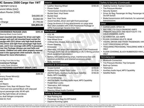 Used 2023 GMC Savana 2500 Extended w/ Driver Convenience Package RWD image 5