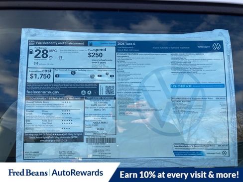 New 2026 Volkswagen Taos S image 11