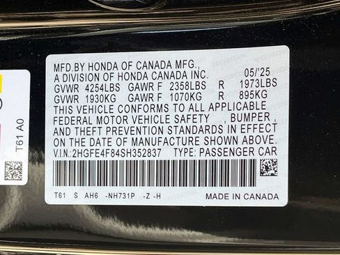 Used 2025 Honda Civic FWD Hybrid Sedan image 32