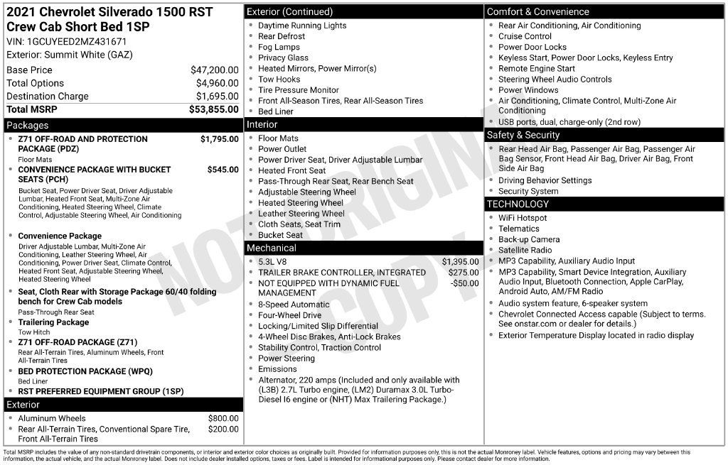Used 2021 Chevrolet Silverado 1500 RST AWD/4WD image 2
