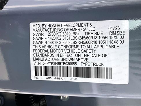 New 2026 Honda Ridgeline Black Edition image 21