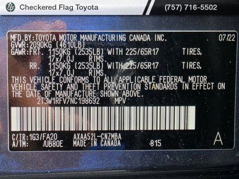Used 2022 Toyota RAV4 XLE w/ Convenience Package FWD image 23