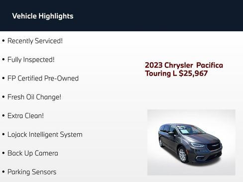 Used 2023 Chrysler Pacifica Touring-L FWD image 2