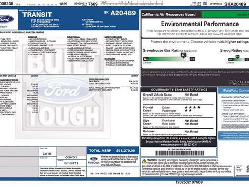 New 2025 Ford Transit 350 148 High Roof Extended w/ Load Area Protection Package image 24